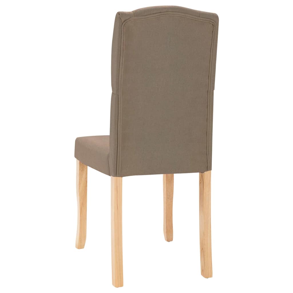 vidaXL Eetkamerstoelen 4 st draaibaar stof taupe