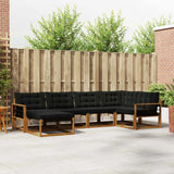 vidaXL Outdoor Sofa Set 18 pcs Natural and Cream Solid Acacia Wood