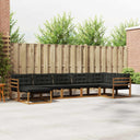 vidaXL Outdoor Sofa Set 21 pcs Natural and Cream Solid Acacia Wood