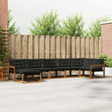 vidaXL Outdoor Sofa Set 21 pcs Natural and Cream Solid Acacia Wood