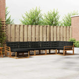vidaXL Outdoor Sofa Set 21 pcs Natural and Cream Solid Acacia Wood