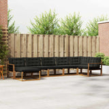 vidaXL Outdoor Sofa Set 21 pcs Natural and Cream Solid Acacia Wood