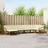 vidaXL Outdoor Sofa Set 21 pcs Natural and Cream Solid Acacia Wood