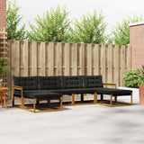 vidaXL Outdoor Sofa Set with Cushions 6 pcs Natural and Cream
