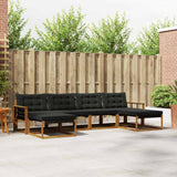vidaXL Outdoor Sofa Set with Cushions 6 pcs Natural and Cream