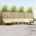 vidaXL Outdoor Sofa Set 24 pcs Natural and Cream Solid Acacia Wood