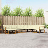 vidaXL Outdoor Sofa Set 24 pcs Natural and Cream Solid Acacia Wood