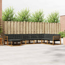 vidaXL Outdoor Sofa Set 24 pcs Natural and Cream Solid Acacia Wood
