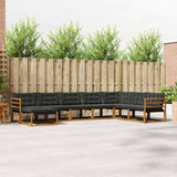 vidaXL Outdoor Sofa Set 24 pcs Natural and Cream Solid Acacia Wood