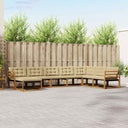 vidaXL Outdoor Sofa Set 24 pcs Natural and Cream Solid Acacia Wood