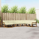 vidaXL Outdoor Sofa Set 24 pcs Natural and Cream Solid Acacia Wood