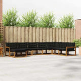 vidaXL Outdoor Sofa Set 24 pcs Natural and Cream Solid Acacia Wood