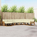 vidaXL Outdoor Sofa Set 24 pcs Natural and Cream Solid Acacia Wood