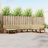 vidaXL Outdoor Sofa Set 24 pcs Natural and Cream Solid Acacia Wood