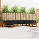 vidaXL Outdoor Sofa Set 24 pcs Natural and Cream Solid Acacia Wood
