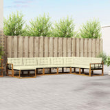 vidaXL Outdoor Sofa Set 24 pcs Natural and Cream Solid Acacia Wood