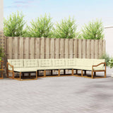 vidaXL Outdoor Sofa Set 24 pcs Natural and Cream Solid Acacia Wood
