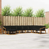 vidaXL Outdoor Sofa Set 24 pcs Natural and Cream Solid Acacia Wood