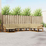 vidaXL Outdoor Sofa Set 24 pcs Natural and Cream Solid Acacia Wood