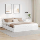 vidaXL Opbergbed met matras Zuiver Wit 183 x 213 cm Kunstleer