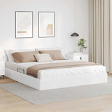 vidaXL Opbergbed met matras Zuiver Wit 183 x 213 cm Kunstleer