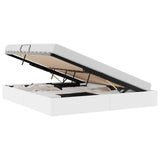 vidaXL Opbergbed met matras Zuiver Wit 183 x 213 cm Kunstleer