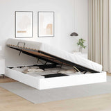 vidaXL Opbergbed met matras Zuiver Wit 183 x 213 cm Kunstleer