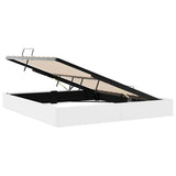 vidaXL Opbergbed met matras Zuiver Wit 183 x 213 cm Kunstleer