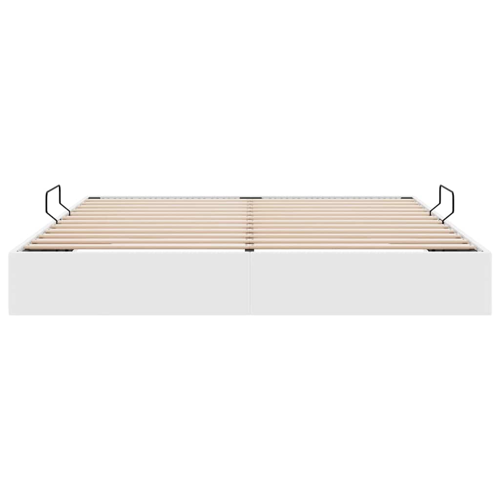 vidaXL Opbergbed met matras Zuiver Wit 183 x 213 cm Kunstleer