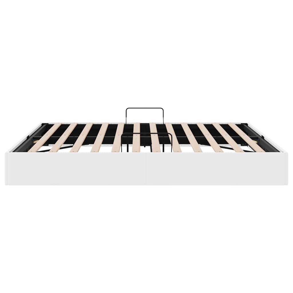 vidaXL Opbergbed met matras Zuiver Wit 183 x 213 cm Kunstleer