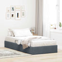 vidaXL Storage Bed with Mattress Dark Grey 100 x 190 cm Velvet