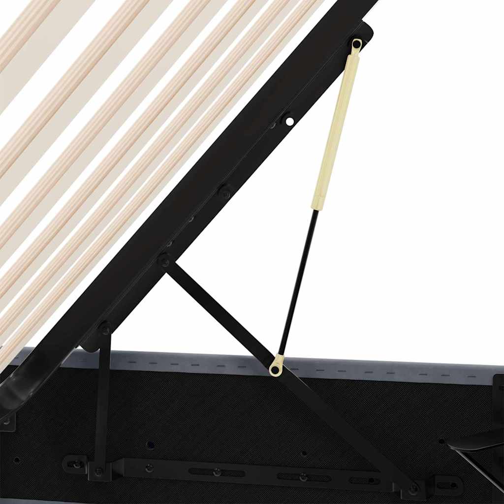 vidaXL Opbergbed met matras Donkergrijs 100 x 190 cm Fluweel