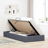 vidaXL Opbergbed met matras Donkergrijs 100 x 190 cm Fluweel