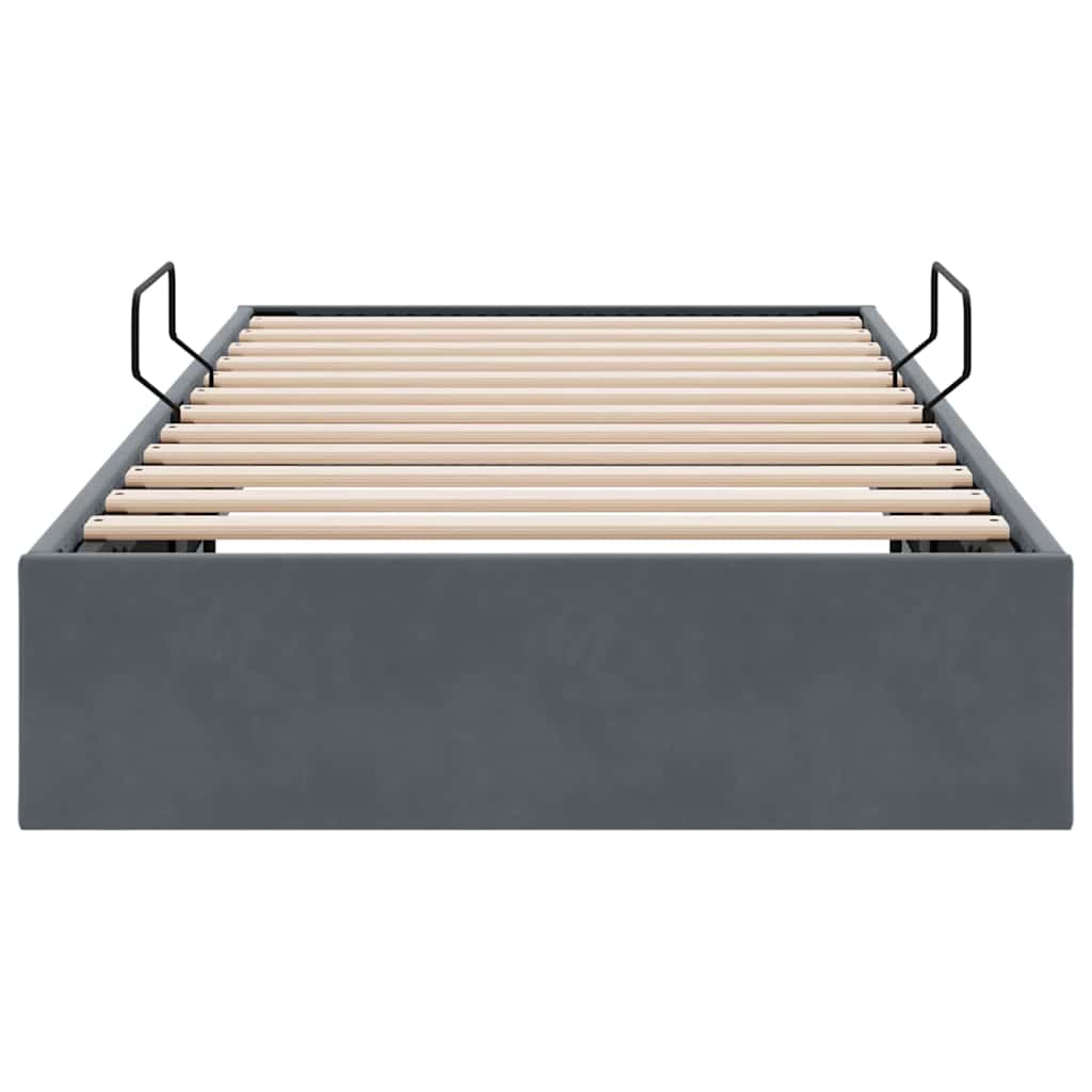 vidaXL Opbergbed met matras Donkergrijs 100 x 190 cm Fluweel