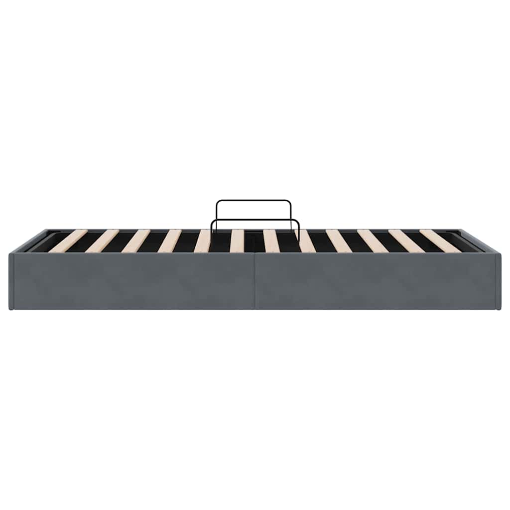 vidaXL Opbergbed met matras Donkergrijs 100 x 190 cm Fluweel