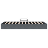 vidaXL Opbergbed met matras Donkergrijs 100 x 190 cm Fluweel