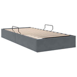vidaXL Opbergbed met matras Donkergrijs 100 x 190 cm Fluweel
