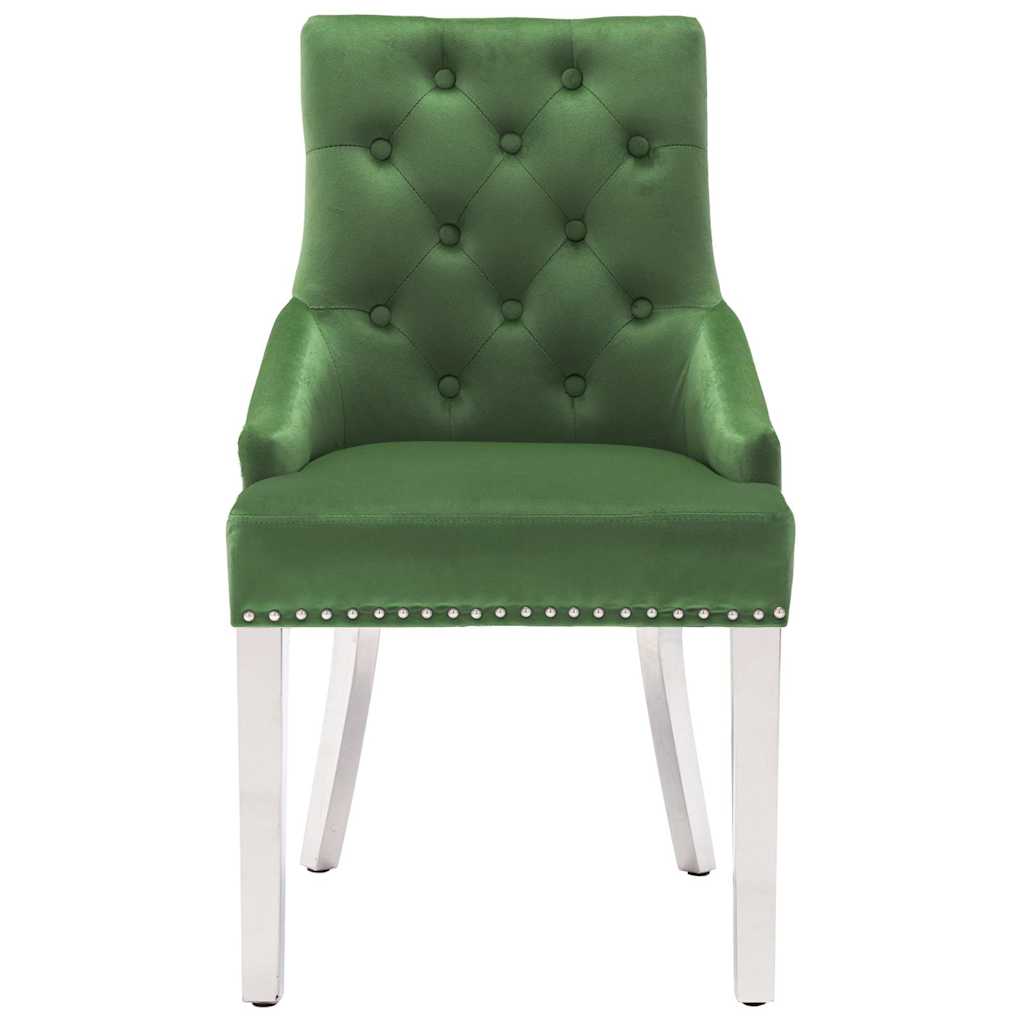 vidaXL Eetkamerstoelen 2 st fluweel geel