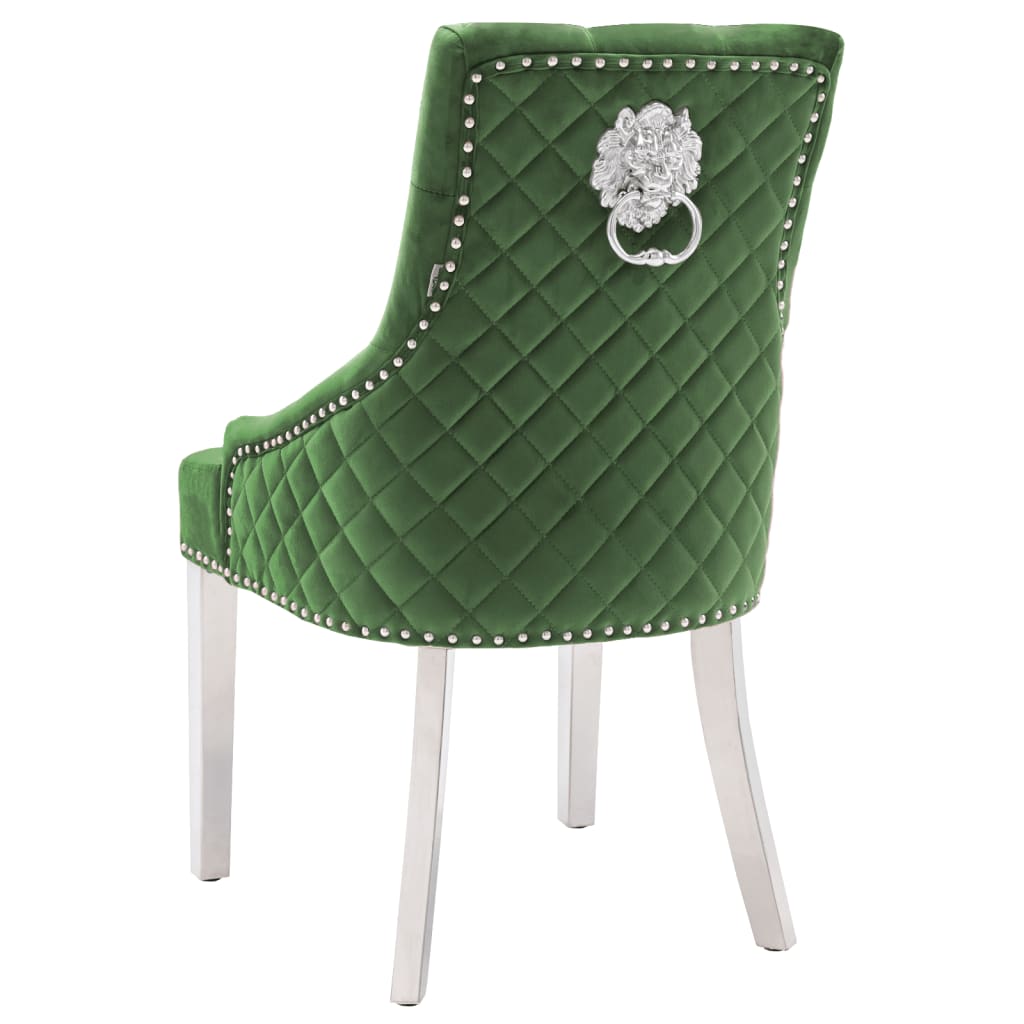 vidaXL Eetkamerstoelen 2 st fluweel geel