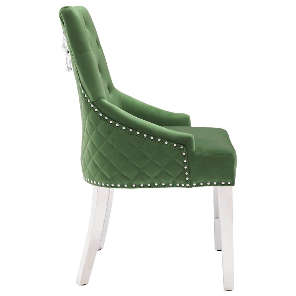 vidaXL Eetkamerstoelen 2 st fluweel geel