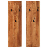 vidaXL Wall-Mounted Coat Racks 2 pcs 36x110x3 cm Solid Mango Wood