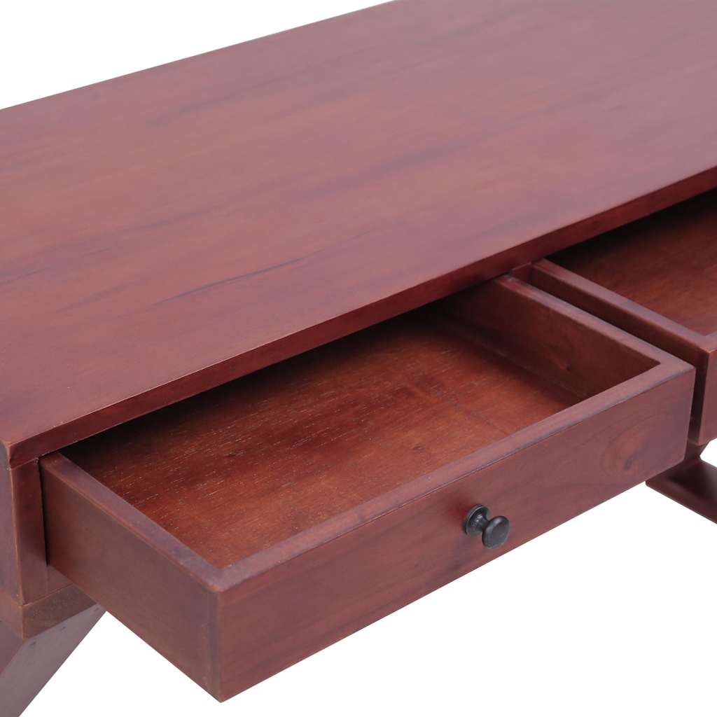vidaXL Computerbureau 115x47x77 cm massief mahoniehout bruin