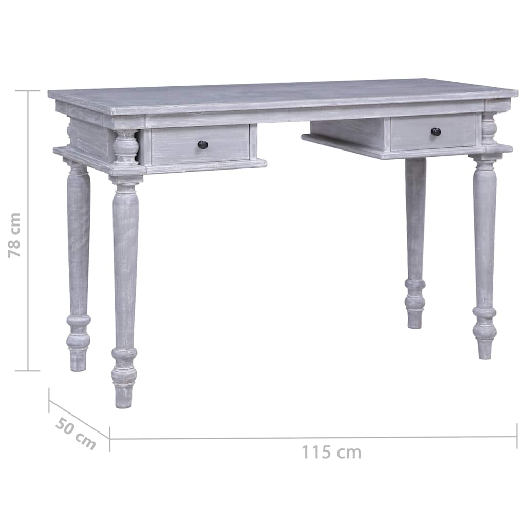 vidaXL Bureau 115x50x78 cm massief mahoniehout