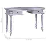 vidaXL Bureau 115x50x78 cm massief mahoniehout