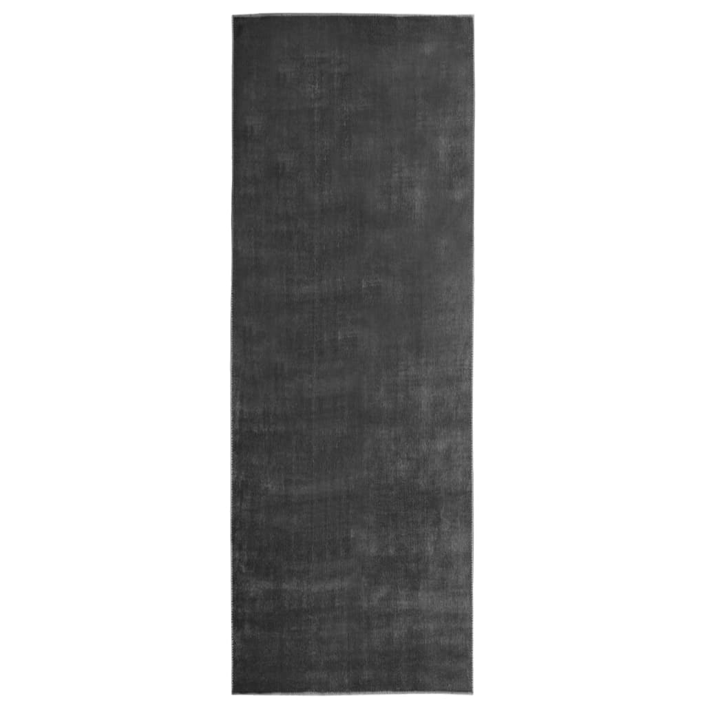 vidaXL Washable Foldable Runner Rug 80x300 cm Polyester Anthracite
