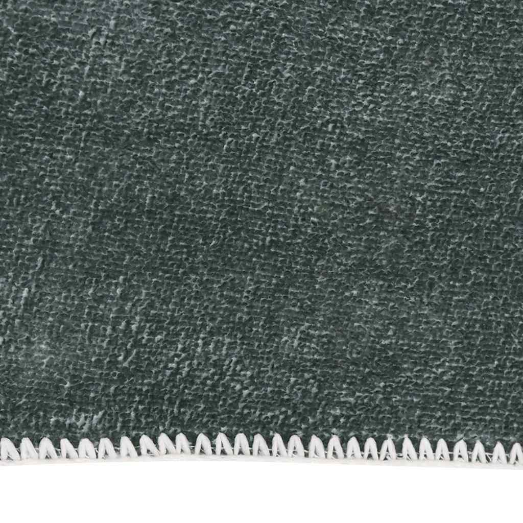 vidaXL Washable Foldable Runner Rug 80x300 cm Polyester Anthracite