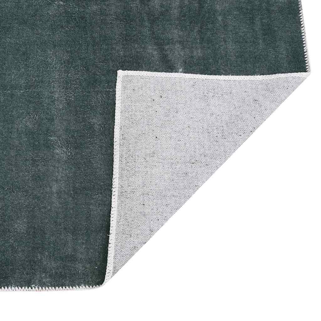 vidaXL Washable Foldable Runner Rug 80x300 cm Polyester Anthracite
