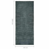 vidaXL Washable Foldable Runner Rug 80x300 cm Polyester Anthracite