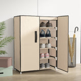 vidaXL Schoenenkast 60x30x166 cm stof zwart