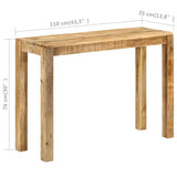 vidaXL Wandtafel 110x35x76 cm ruw mangohout